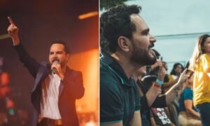 Cantante Luciano Camargo alaba a Dios en iglesia