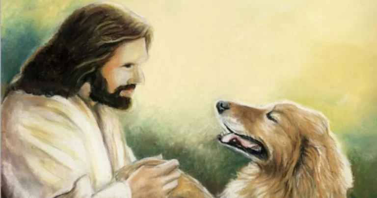 Jesús con un perro