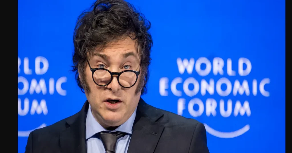 Javier Milei en el Foro de Davos.