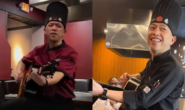 Un chef de un restaurante hibachi en Gaffney, Carolina del Sur, sorprendió a sus clientes la semana pasada cuando, en medio de su servicio, tomó una guitarra y comenzó a cantar alabanzas a Dios.