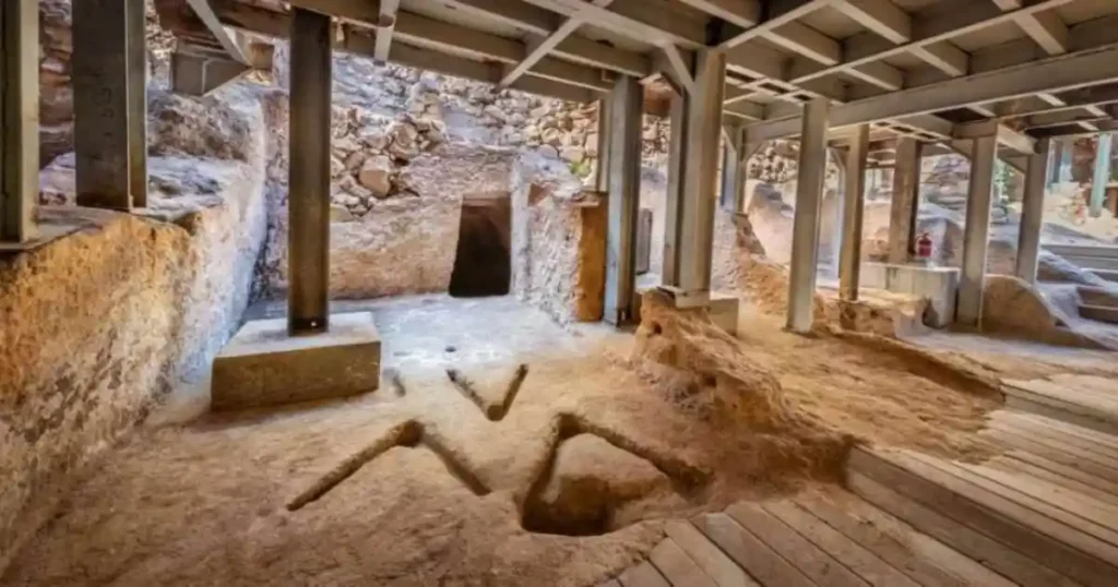 Foto del templo hallado en Israel