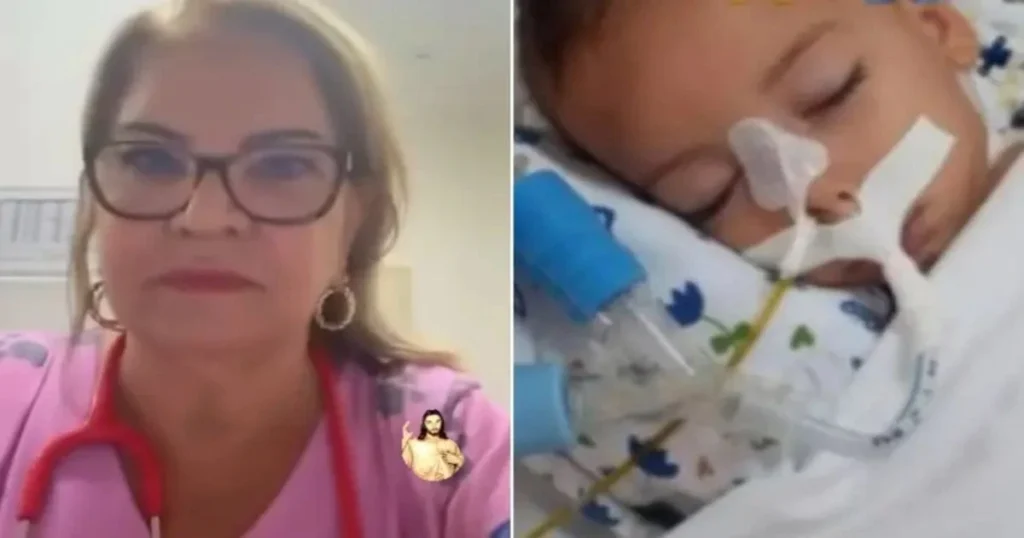 Foto de médico y de niño que recibió milagro