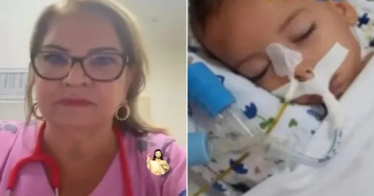 Foto de médico y de niño que recibió milagro