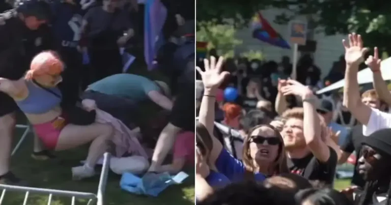 Manifestantes LGBT intentaron impedir un culto al aire libre