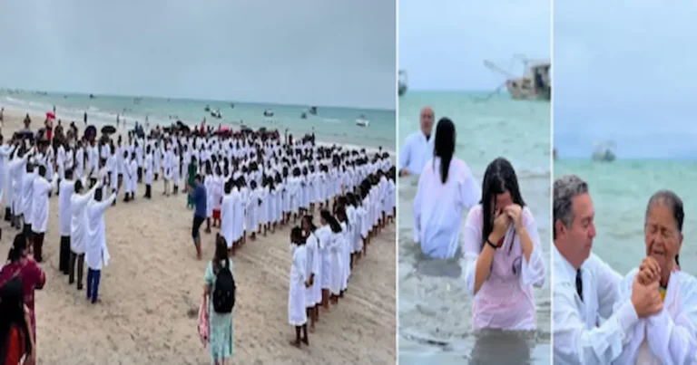 La jornada espiritual comenzó temprano, cuando los nuevos conversos se reunieron en el templo principal de la congregación para un culto especial de adoración a Dios.