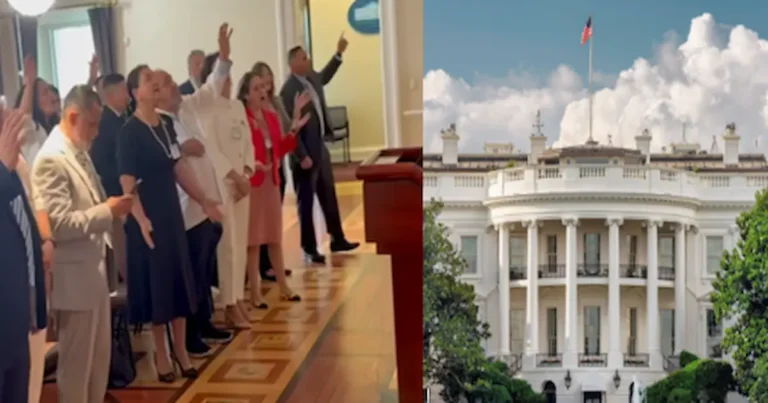 En un momento que ya está conmoviendo a miles en redes sociales, líderes cristianos se reunieron recientemente en la Casa Blanca