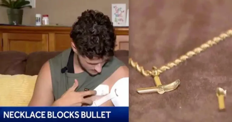 Collar de cruz salva la vida de hombre tras recibir disparo