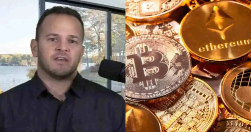 Foto de pastor e de criptomoeda