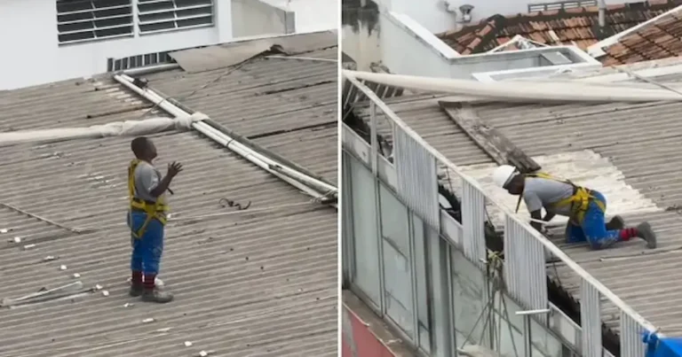 El pasado martes 26 de agosto, un albañil fue captado en un emotivo momento de oración en lo alto de un edificio en Ipanema, Río de Janeiro, justo