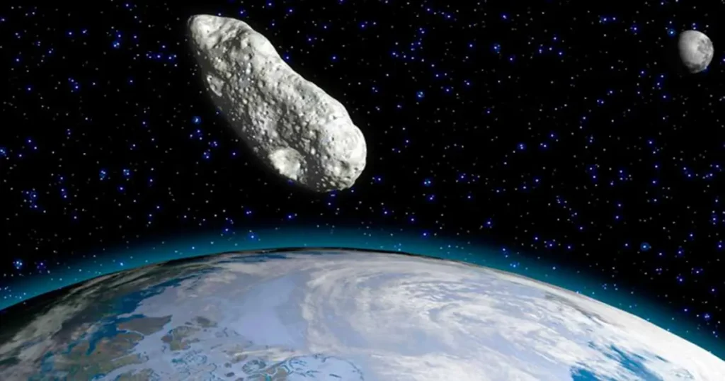 Foto de la Tierra y del asteroide Apofis