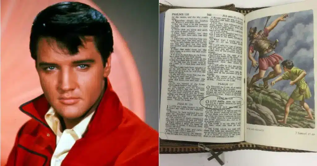 Una Biblia que perteneció al legendario "Rey del Rock and Roll", Elvis Presley, se encuentra actualmente en exhibición