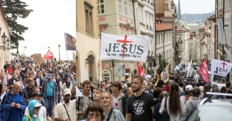 A pesar de los chaparrones intermitentes, cientos de cristianos participaron con entusiasmo en la tercera edición de la Marcha de Jesús