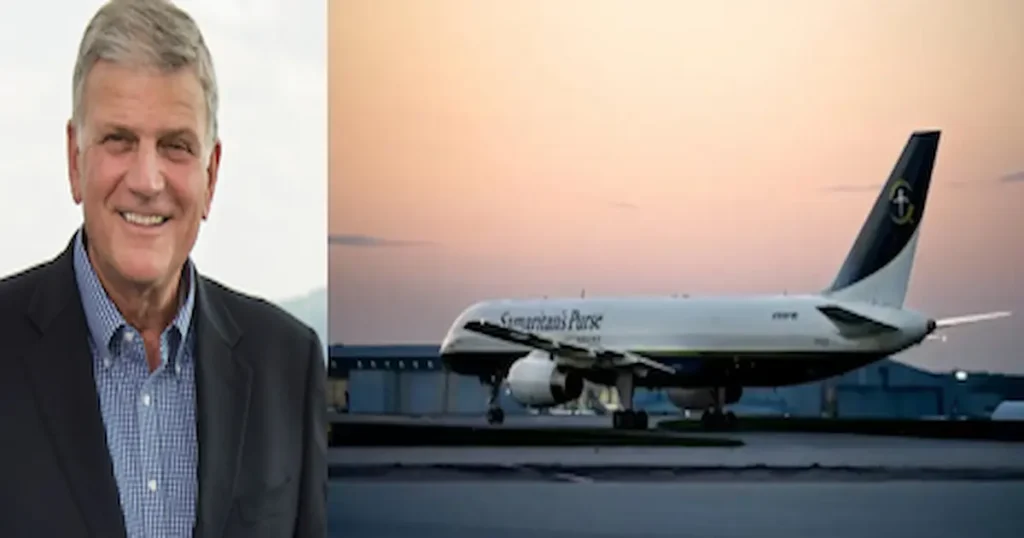 liderada por el evangelista Franklin Graham, envió dos aviones cargados con 48 toneladas de alimentos destinados a los civiles palestinos en la Franja de Gaza.