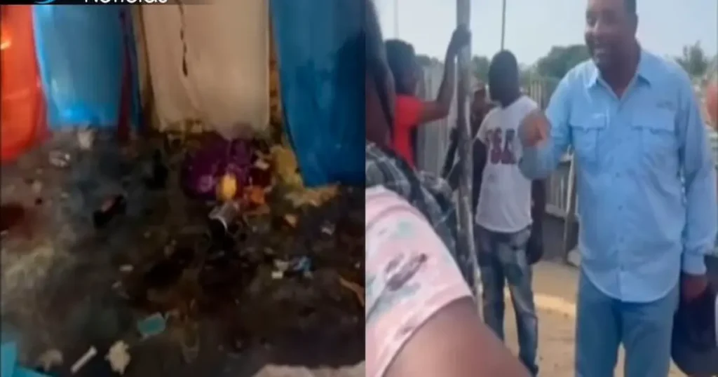 El alcalde Henrry Castro, junto a agentes de la Policía Nacional, encabezó un operativo en el que fue desmantelado