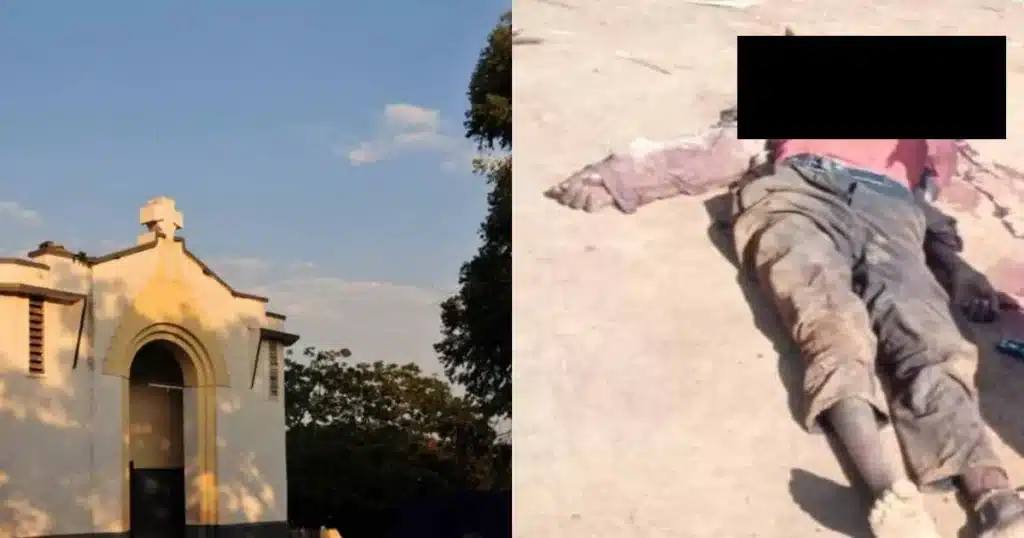 Foto de templo y foto de ex-musulmán fallecido.