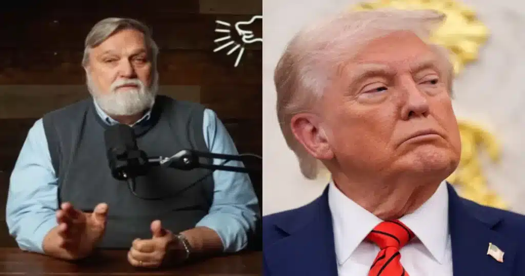 Foto del pastor Douglas Wilson y de Donald Tump