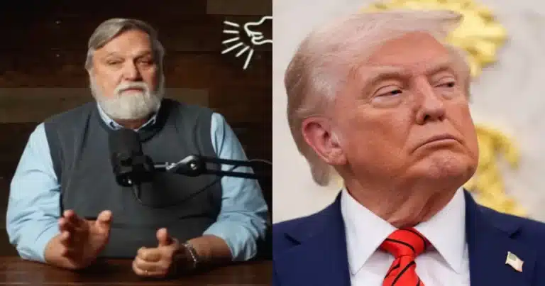 Foto del pastor Douglas Wilson y de Donald Tump