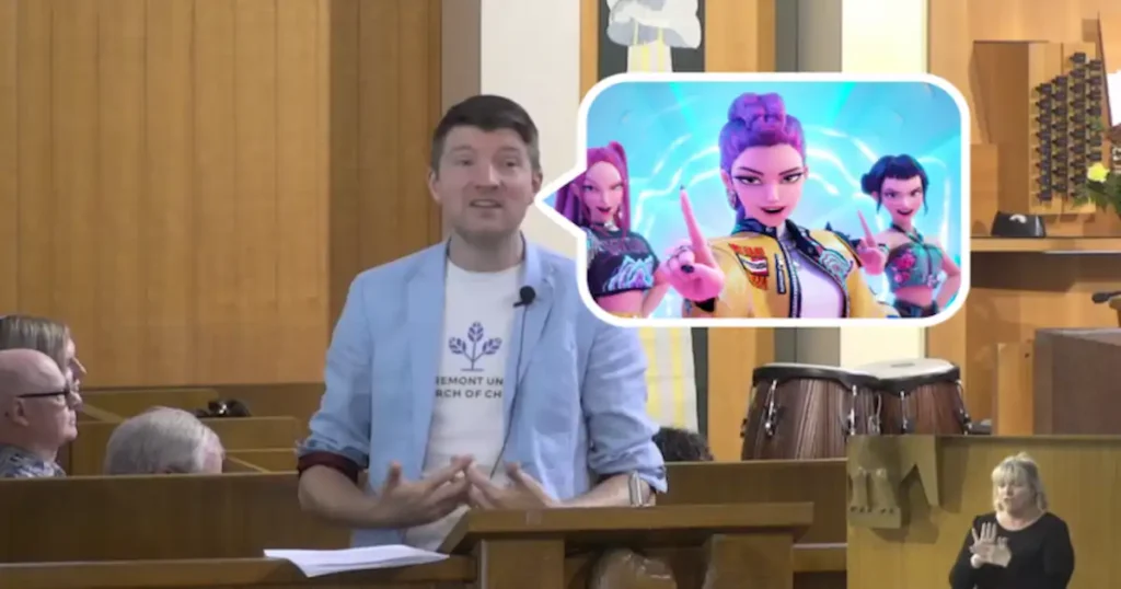 Pastor predica sobre KPop Demon Hunters y cantan canción en culto