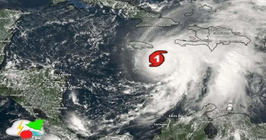 La tormenta tropical Melissa se ha intensificado hasta convertirse en un huracán de categoría 1, con vientos sostenidos de 120 km/h, según informó este sábado el Centro Nacional