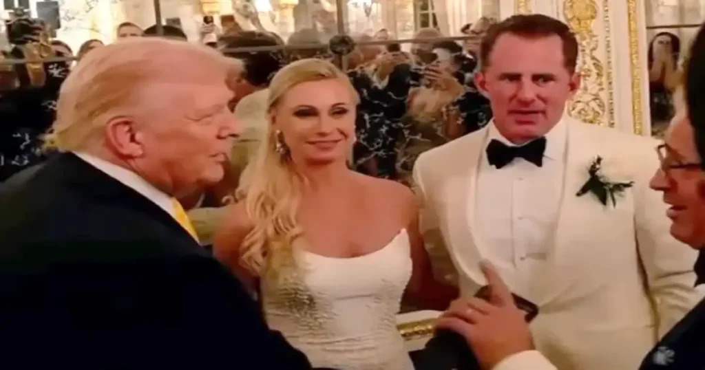 Donald Trump irrumpe en boda y dice a invitado que me vas a llevar al cielo