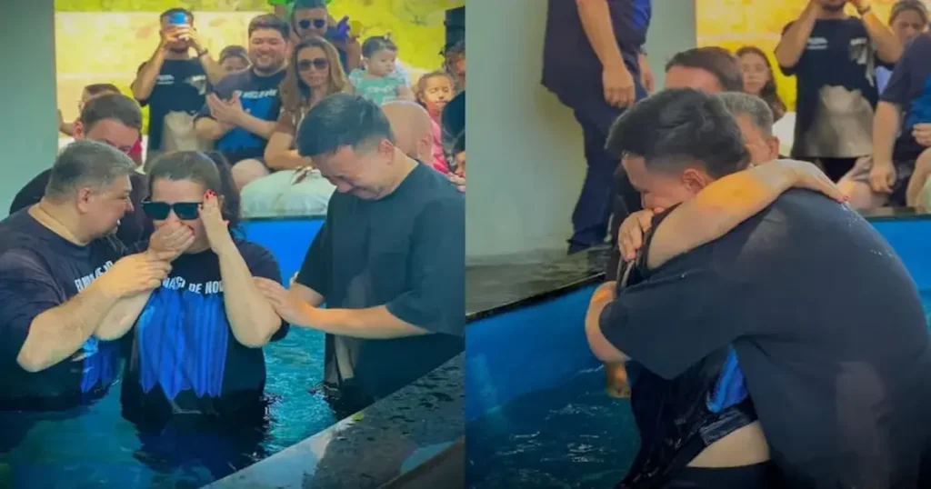 Foto de evangelista junto a su madre