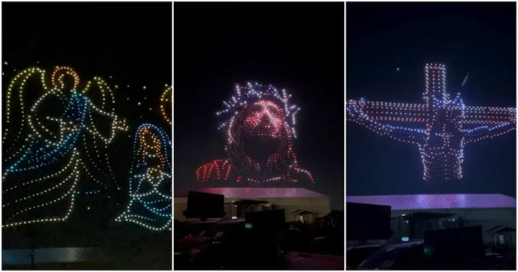 Iglesia utiliza 1,000 drones para contar la historia de Jesús