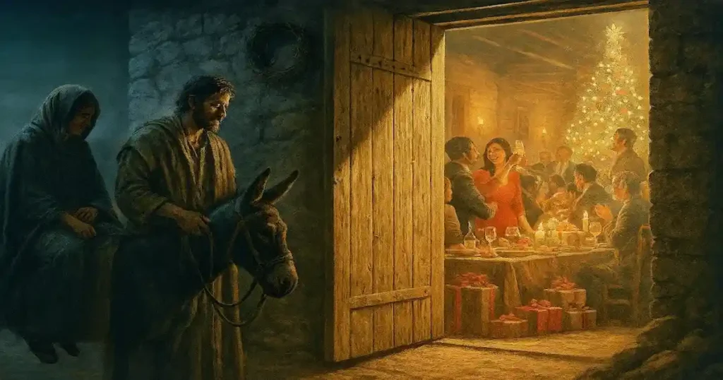 No había lugar para ellos en el mesón Tienes lugar para Jesús