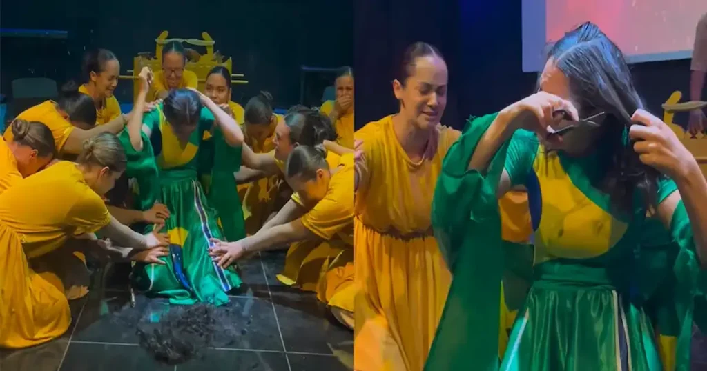 Pastora corta su cabello como acto profético en plena danza Brasil