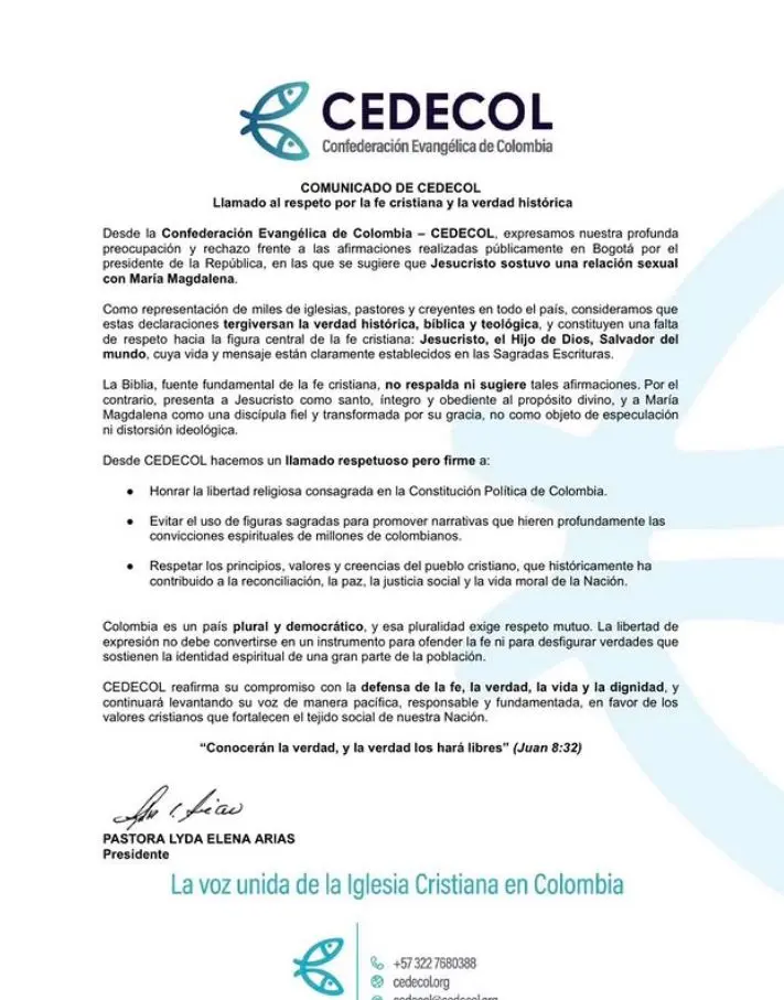 Comunicado CEDECOL