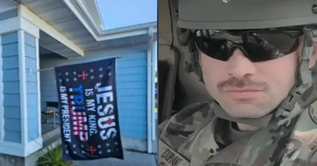 Un sargento técnico de la Fuerza Aérea de Estados Unidos se encuentra en el centro de una controversia legal y religiosa tras ser obligado a retirar una bandera