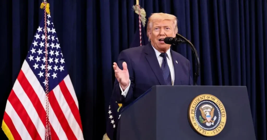 Presidente Trump dice que la guerra con Irán podría llegar a su fin