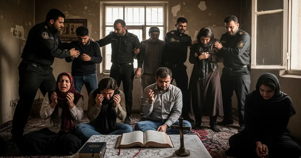 cristianos arrestados en iran en una iglesia domestica por la policia