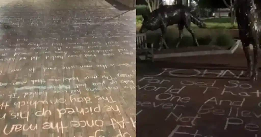 Un grupo de estudiantes universitarios ha convertido un espacio cotidiano en un poderoso escenario de expresión espiritual al aire libre. La iniciativa, desarrollada