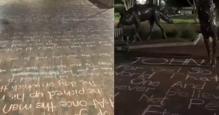 Un grupo de estudiantes universitarios ha convertido un espacio cotidiano en un poderoso escenario de expresión espiritual al aire libre. La iniciativa, desarrollada