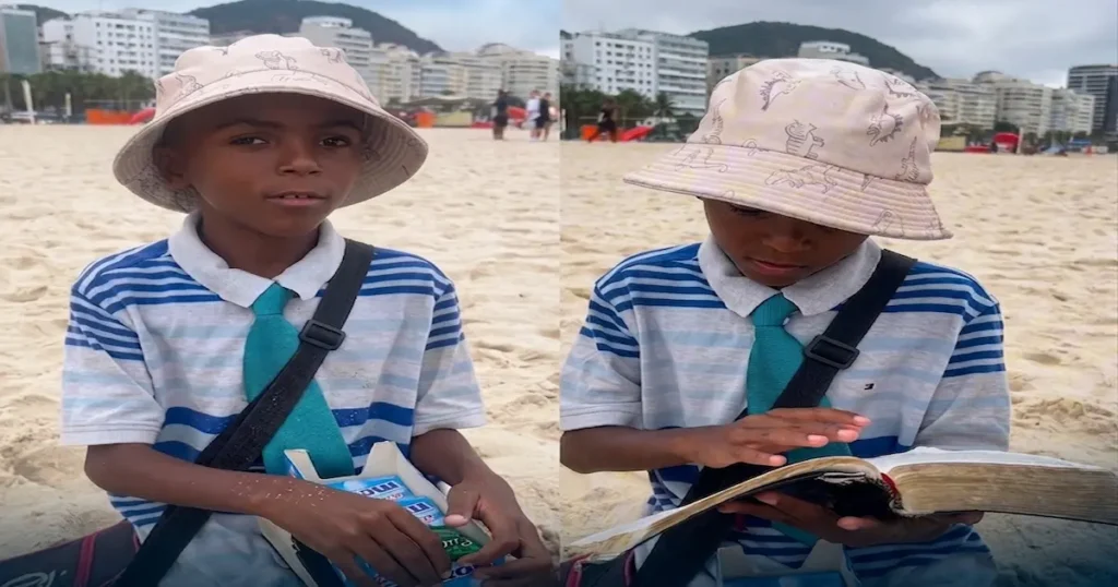 Un niño de apenas 10 años ha tocado el corazón de miles de personas en redes sociales tras protagonizar una escena poco común en las playas