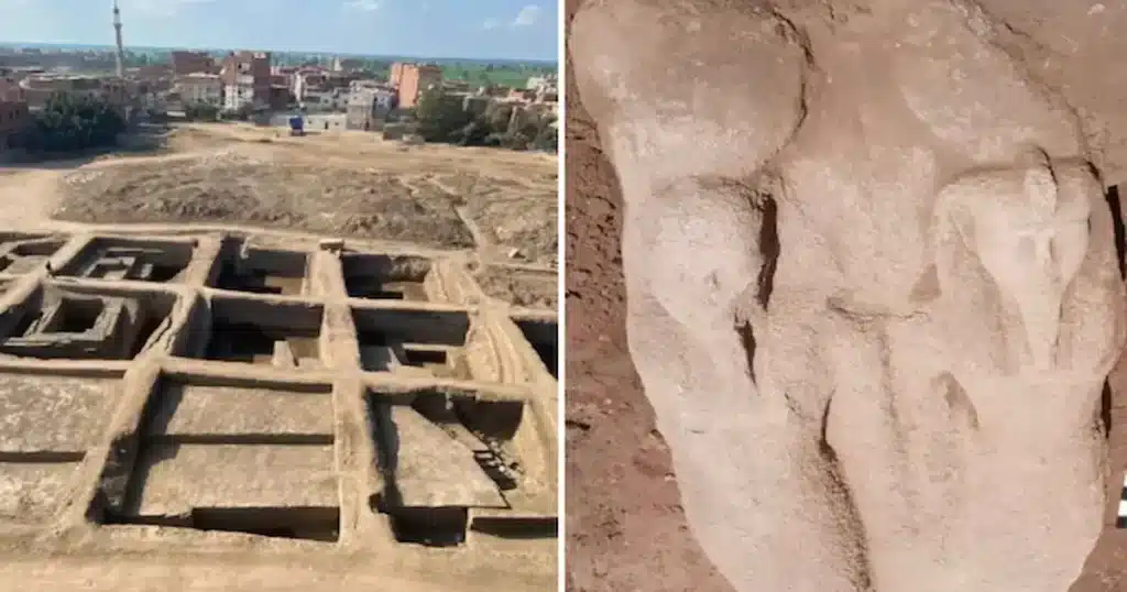 Arqueólogos egipcios anunciaron el hallazgo de una enorme estatua que, según los primeros análisis, representaría al faraón Ramsés II,