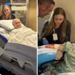 Tres enfermeras de la Unidad de Cuidados Intensivos (UCI) del Hospital de Huntsville, en Alabama, Estados Unidos,